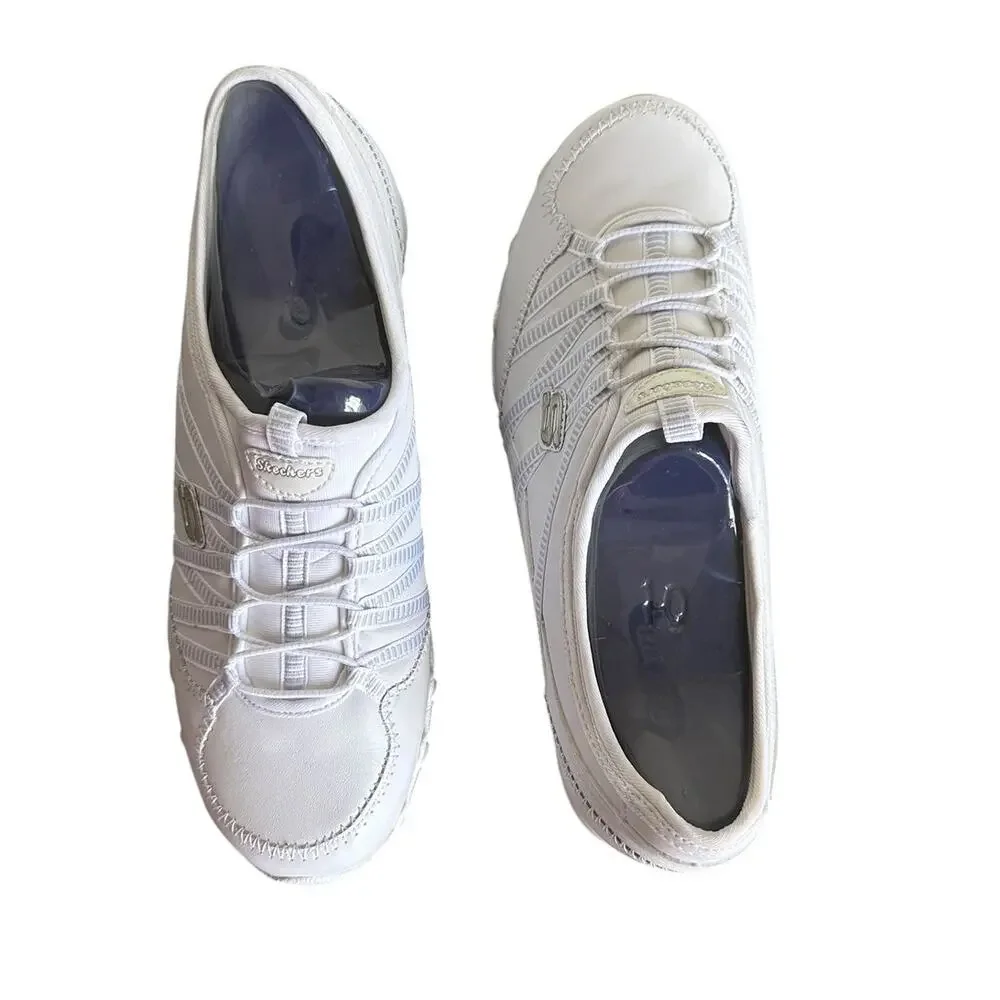 Skechers Bikers Dream Come True Women's 10 White Slip-On Sneaker SN 21140